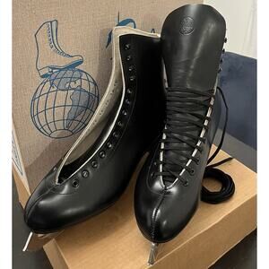 Vintage Riedell Red Wing 220B Skate Shoes w/ Mercurio Sheffield Blades Black 10N